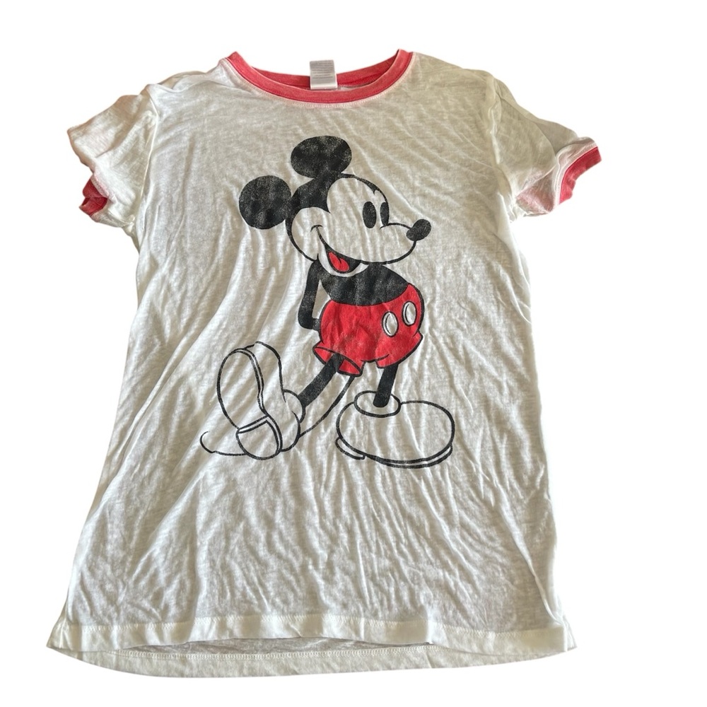 Disney Mickey Mouse Kids T-Shirt - White and Red